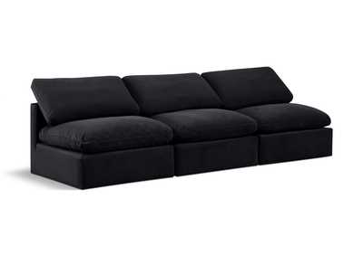 Image for Indulge Black Velvet Modular Sofa