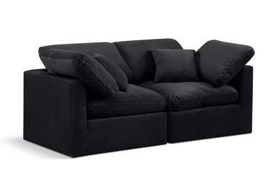 Image for Indulge Black Velvet Modular Sofa