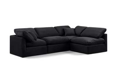 Image for Indulge Black Velvet Modular Sectional