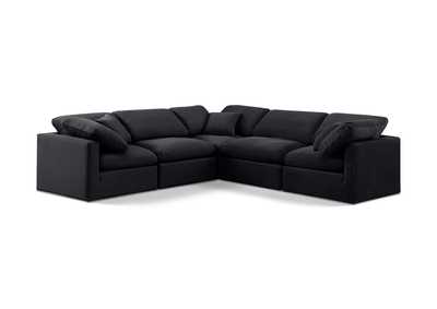 Image for Indulge Black Velvet Modular Sectional