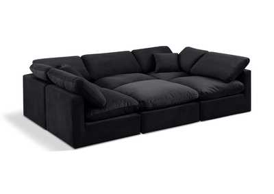 Image for Indulge Black Velvet Modular Sectional