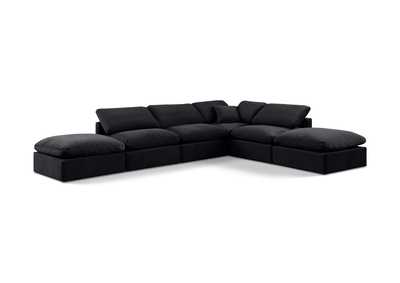 Image for Indulge Black Velvet Modular Sectional