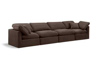Image for Indulge Brown Velvet Modular Sofa
