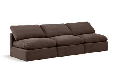 Image for Indulge Brown Velvet Modular Sofa
