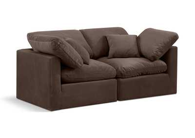 Image for Indulge Brown Velvet Modular Sofa