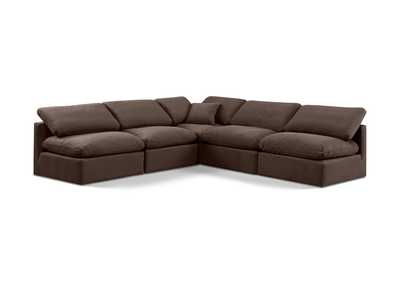 Image for Indulge Brown Velvet Modular Sectional