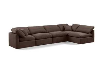 Image for Indulge Brown Velvet Modular Sectional