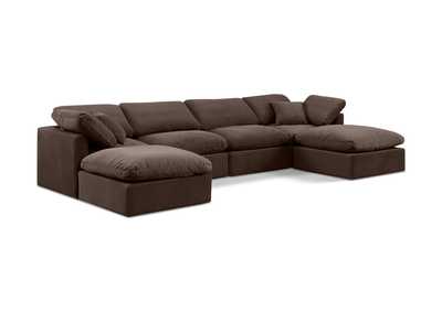 Image for Indulge Brown Velvet Modular Sectional