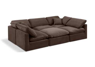 Image for Indulge Brown Velvet Modular Sectional