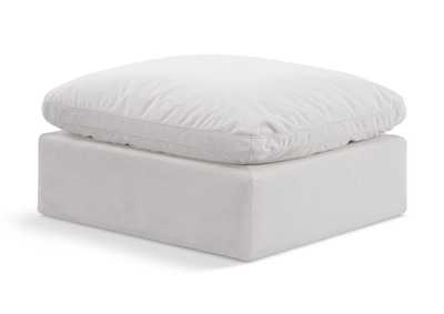 Image for Indulge Cream Velvet Ottoman