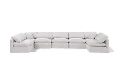 Image for Indulge Cream Velvet Modular Sectional