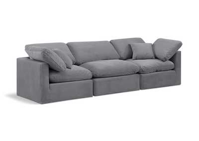 Image for Indulge Grey Velvet Modular Sofa