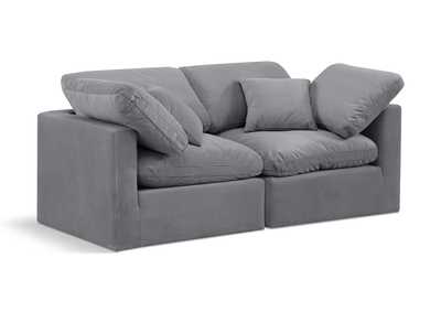 Image for Indulge Grey Velvet Modular Sofa