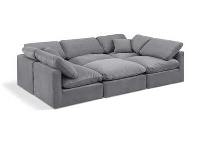 Image for Indulge Grey Velvet Modular Sectional