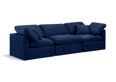 Image for Indulge Navy Velvet Modular Sofa