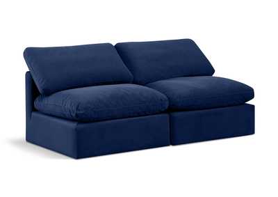 Image for Indulge Navy Velvet Modular Sofa