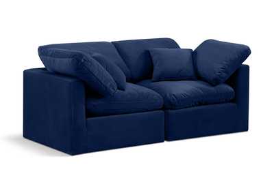 Image for Indulge Navy Velvet Modular Sofa