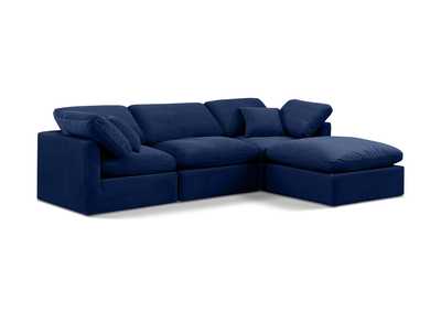 Image for Indulge Navy Velvet Modular Sectional