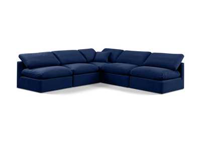 Image for Indulge Navy Velvet Modular Sectional