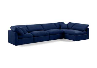 Image for Indulge Navy Velvet Modular Sectional