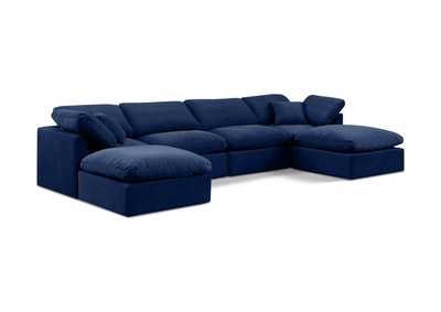 Image for Indulge Navy Velvet Modular Sectional