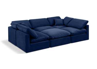 Image for Indulge Navy Velvet Modular Sectional