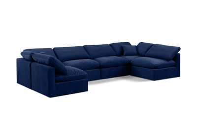 Image for Indulge Navy Velvet Modular Sectional