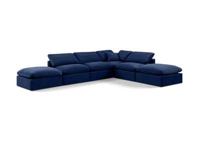 Image for Indulge Navy Velvet Modular Sectional