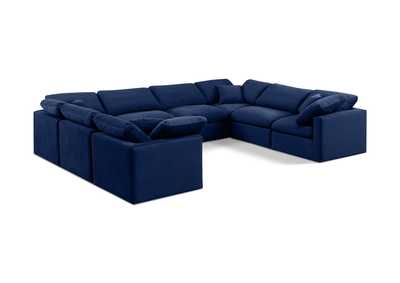 Image for Indulge Navy Velvet Modular Sectional