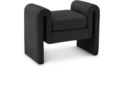 Image for Stylus Black Boucle Fabric Bench