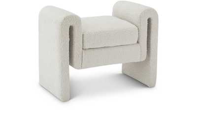 Image for Stylus Cream Boucle Fabric Bench