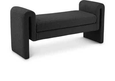 Image for Stylus Black Boucle Fabric Bench