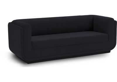 Image for Kimora Black Linen Textured Fabric Sofa
