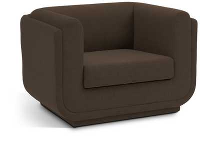 Image for Kimora Brown Linen Textured Fabric Chair