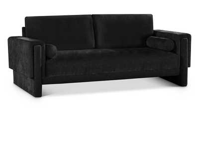 Image for Madeline Black Chenille Fabric Sofa