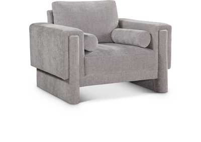 Image for Madeline Grey Chenille Fabric Chair
