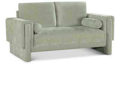 Image for Madeline Mint Chenille Fabric Loveseat