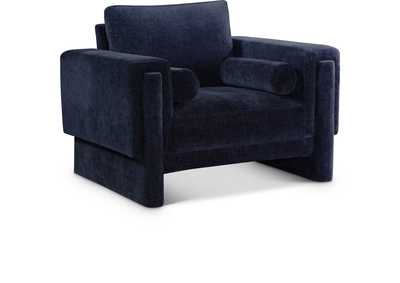 Image for Madeline Navy Chenille Fabric Chair