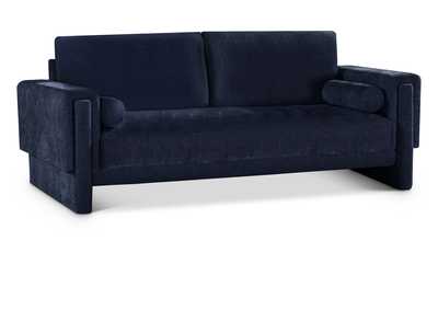 Image for Madeline Navy Chenille Fabric Sofa