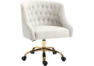 Image for Arden Cream Velvet Office Chair