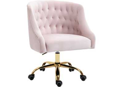 Image for Arden Pink Velvet Office Chair