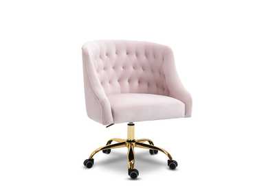 Image for Arden Pink Velvet Office Chair