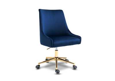 Image for Karina Navy Velvet Office Chair