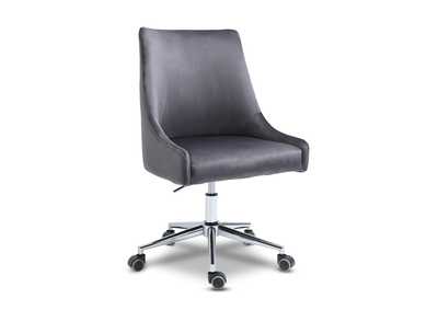 Image for Karina Grey Velvet Office Chair