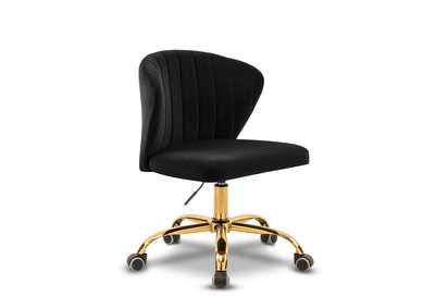 Finley Black Velvet Office Chair