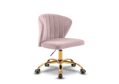 Finley Pink Velvet Office Chair