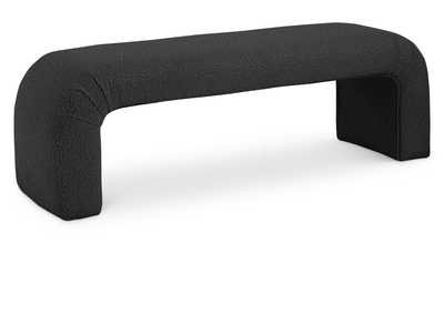 Image for Niagara Black Boucle Fabric Bench