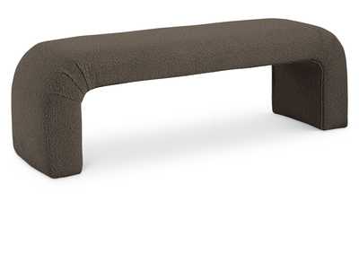 Image for Niagara Brown Boucle Fabric Bench
