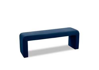 Minimalist Navy Velvet Bench