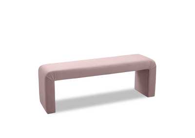 Image for Minimalist Pink Velvet Bench